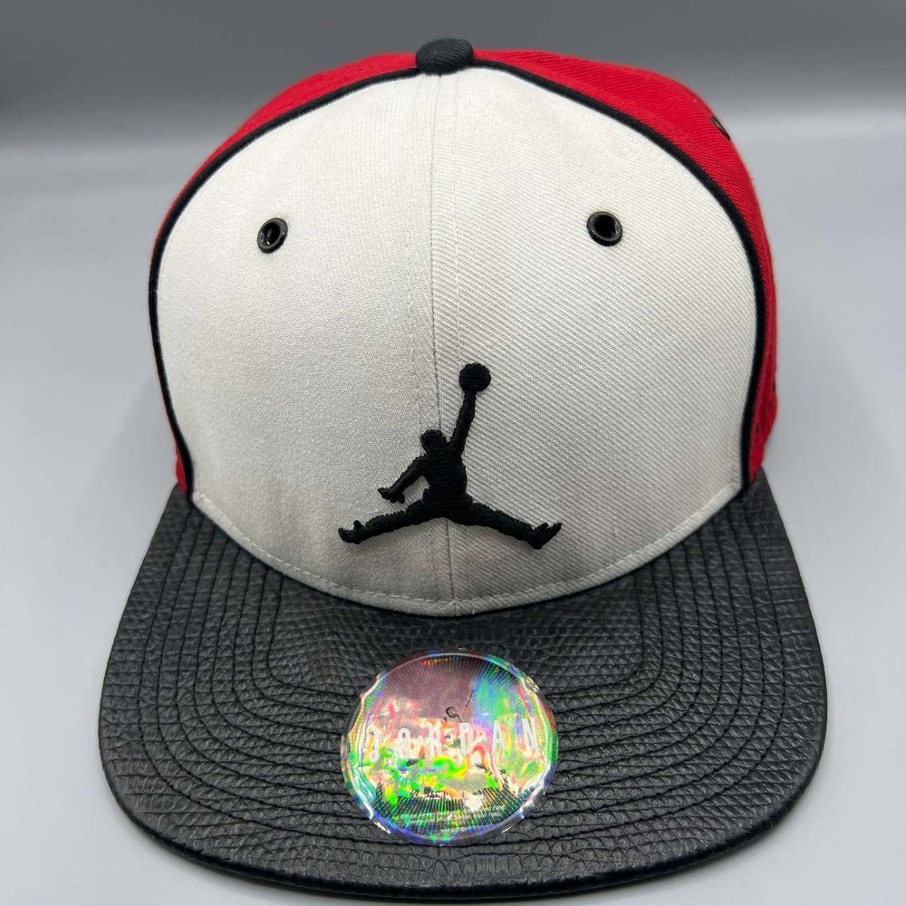 Air Jordan Hat Men White Red Embroidered‎ Logo Jumpman Snap Back Cap